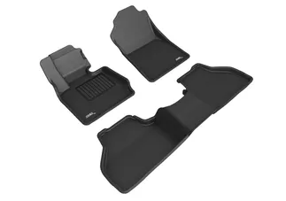 3D MAXpider Kagu 1st & 2nd Row Floormats For 11-18 BMW X3 / X4 F25 / F26 - Black